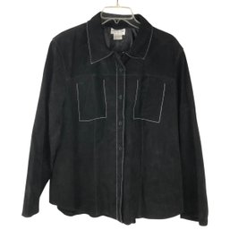 Studio Vue By Revue Black Suede Leather Western Jacket, Women's Size 1X - #CR