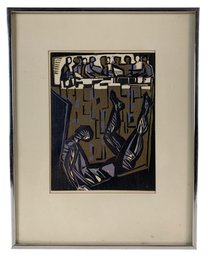 Carl-Heinz Kliemann (German, 1924 - 2016) Framed Color Woodcut, 'Genesis' - #S13-3