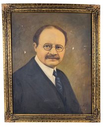 Antique Oil Portrait Painting Of Gentleman, Signed E.M. Reed - #S13-F