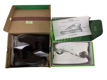 Jambu Water Resistant Boots & Cariuma Low Off-White Knit Sneakers (NEW) - #S13-3