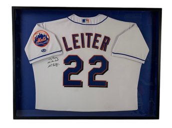 New York Mets Al Leiter Autographed Jersey, Framed - #RBW-W