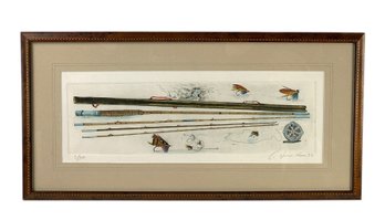 1993 Fly Fishing Still Life Limited Edition Lithograph, Signed - #C1