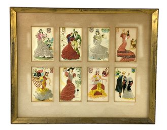 Vintage Elsi Gumier Embroidered Spanish Flamenco Dancer Postcards - #A3