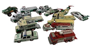 Collection Of Toy Hess Trucks, Cars & Helicopter - #S6-1
