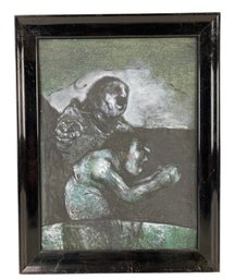 Figurative Abstract Expressionist Oil On Board Painting - #A5