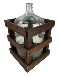 Electrified Water Co. 5-Gallon Glass Jug With Wooden Crate - #S15-1