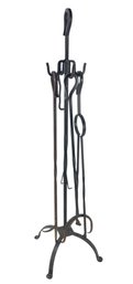 Wrought Iron 5-Piece Fireplace Tool Set - #FF