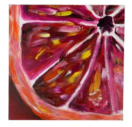 Grapefruit Slice Still Life Acrylic On Canvas Painting - #A1
