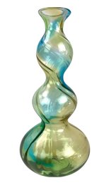 Multicolor Glass Triple Bubble Gourd Decanter Vase - #S7-2