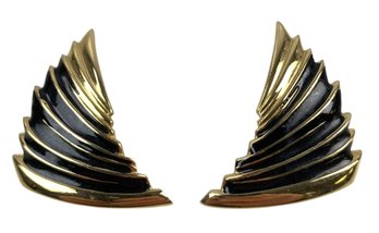 Vintage Givenchy Art Deco Style Clip-On Earrings - #S10-3