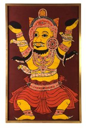 Mid-Century Hindu Deity Batik Painting - #SW-6