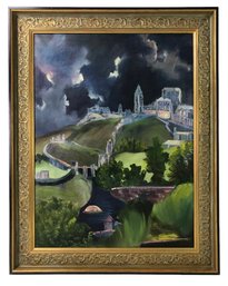 'View Of Toledo' Landscape Oil On Canvas Painting (After) El Greco - #SW-5