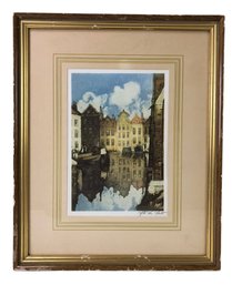 Impressionist Belgian Landscape Color Lithograph, (After) Van Neste - #A1