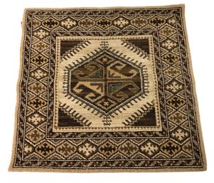 Square Wool Blend Turkish Entryway Throw Rug - #S23-5