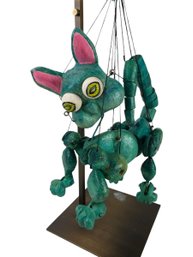 Vintage Handcrafted Cat Marionette Puppet - #S16-1