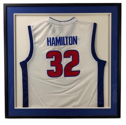 Richard 'Rip' Hamilton Signed NBA Detroit Pistons Basketball Jersey, Framed - #RBW-W
