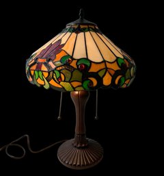 Tiffany-Style Stained Glass Table Lamp (WORKS) - #S6-4