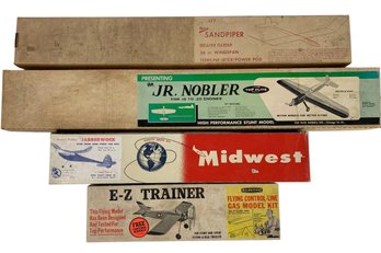 Model Airplane Kits: EZ Trainer, Jr. Nobler, Midwest Jabberwok & AFI Sandpiper - #S13-4
