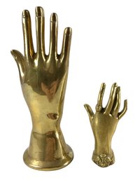 Vintage Carl Aubock Austria Brass Hand Paperweight & Brass Hand Sculpture - #FS-7