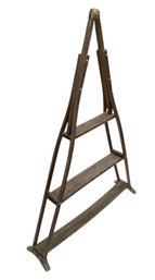 Vintage Tramp Art Wooden A-Frame Display Shelf Made With Crutches - #FF