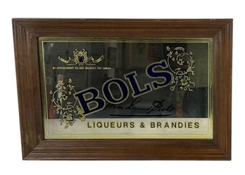 BOLS Liqueurs & Brandies Framed Bar Mirror - #C1