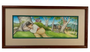 Irish Storybook Illustration Watercolor Painting - #C2