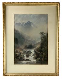 Mountain Of The Holy Cross Pastel, Signed (After) Thomas Moran - #S28-F