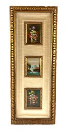 Vintage Miniature Floral Still Life & Coastal Landscape Oil Paintings, Signed - #S13-F