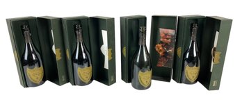 1996-1998 Dom Perignon Empty Bottles With Original Boxes (Set Of 4) - #S7-4