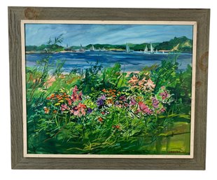 Jane Schumacher (Canadian/American) Signed Coastal Landscape Oil Painting, 1977 - #2