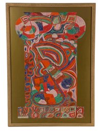 Abstract Watercolor Painting, Signed Desiree Jean-jerome - #SW-5