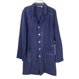 Chico's Chinese Character Cotton Jacket, Women's Size 2 (Large) - #CR