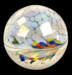 Hand Blown Spatter Art Glass Lamp Globe / Shade - #S4-2