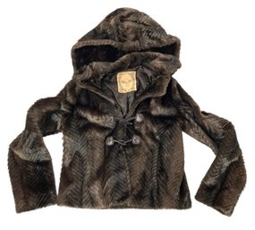 Guess Jeans Faux Fur Hooded Jacket, Women's Size M - #CR