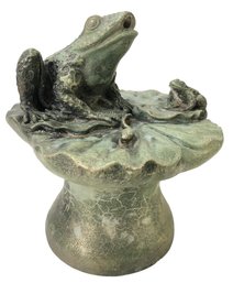 Frogs On A Lily Pad Concrete Garden Fountain - #S8-2