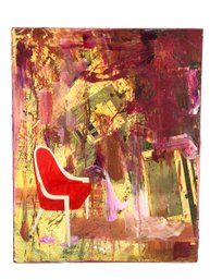 Modern Abstract Mixed Median On Canvas Painting - #A11