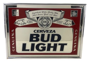 1992 Cerveza Bud Light Bar Mirror By Anheuser-Busch - #R3