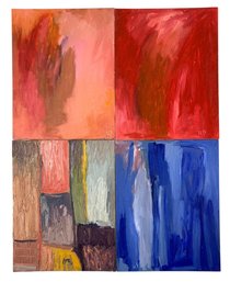 David Lester Blumer (Russian/Polish/American, 1935-2023) Signed Abstract Paintings - #S12-3L