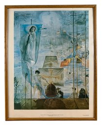 Discovery Of America By Christopher Columbus Framed Art Poster By Salvador Dali - #BR-4