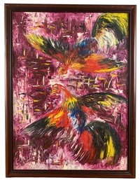 Abstract Expressionist Impasto Oil On Board Painting, Signed A. Pereque - #BR-4