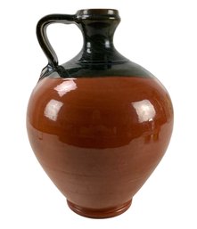 Glazed Redware Two-Tone Jug - #S8-2