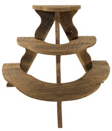 American Half Round 3-Tier Wood Plant Stand - #S14-4