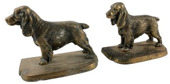 Vintage Brass Cocker Spaniel Bookends (Set Of 2) - #FS-6