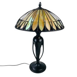 Quoizel Tiffany-Style Alahambre Stained Glass 2-Light Table Lamp (WORKS) - #S10-4
