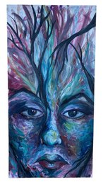 Surrealist Portrait Oil On Canvas Painting - #SW-2