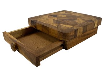 Wood Cutting Board With Storage Drawer - #S11-3