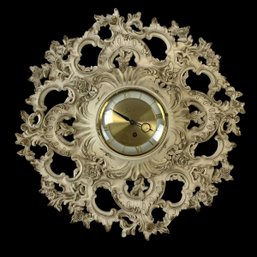 Vintage Syroco 8-Day Jeweled Wall Clock - #S10-1