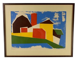 Joris Rycken Reintsema Signed Farmstead Serigraph, 'Untitled' - #S28-F