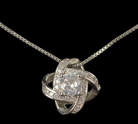 Sterling Silver Infinity Knot Pendant Necklace - #JC-B