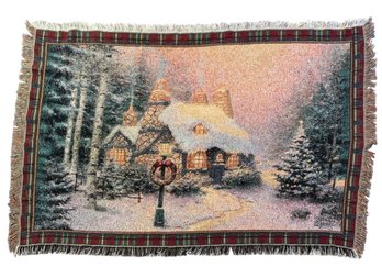 Thomas Kinkade Stonehearth Hutch Throw Blanket - #LR